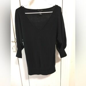 New York & Company Black V-Neck Sweater